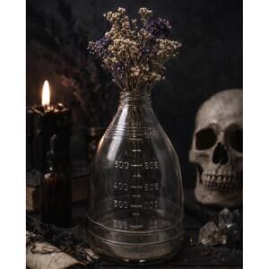 Vintage Abbott Laboratories Apothecary Glass Bottle 500ml Graduated Dual Scale